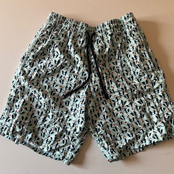 VILEBREQUIN Mens' Costume De Bain A St-Tropez Depuis 1971 with Rooster Size Med